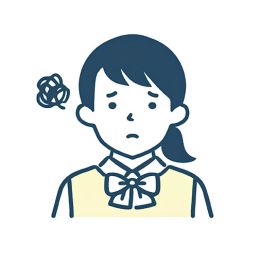 悩んでいる中学生