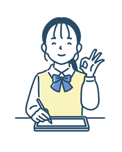 勉強をする中学生
